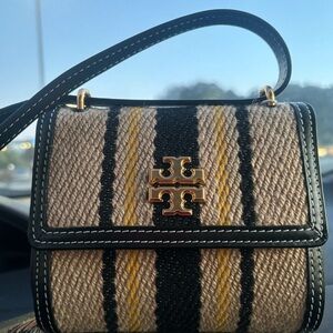 NWT- Tory Burch Juliette French Linen mini Crossbody bag
